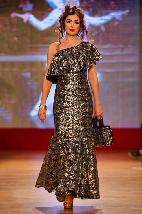 Rochie tull paietat T-95